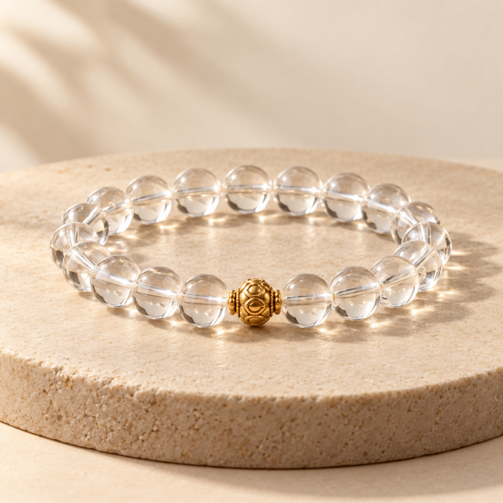premium clear quartz crystal bracelet